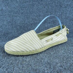 Nautica‎ Rudder 2 Women Flat Shoes Size 6 Medium Beige Fabric Drawstring